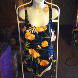 Black Floral Swimsuit